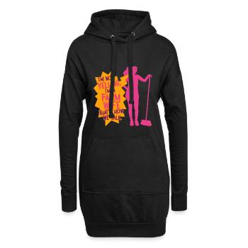 Ehefrau eines Bauern Mutter - Hoodie-Kleid - Schwarz - Vorne