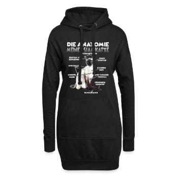 Siamkatzen T | Siamkatze Katzen Siam Katzen - Hoodie-Kleid - Schwarz - Vorne