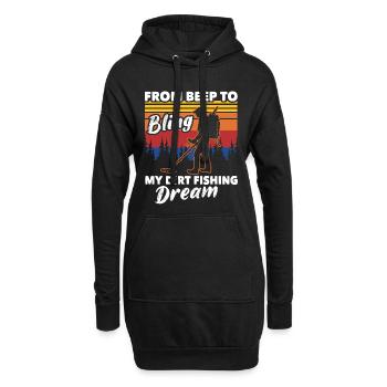 Metalldetektor - Hoodie-Kleid - Schwarz - Vorne