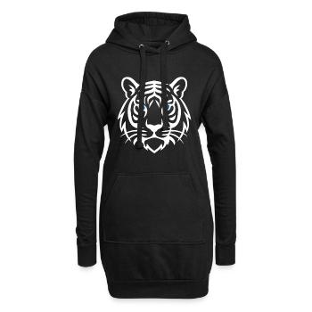 Weißer Tiger Tribal - Hoodie-Kleid - Schwarz - Vorne