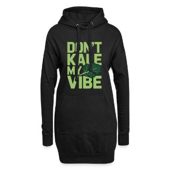 Nutritionniste, ne mets pas de chou kale, mon coach santé Vibe - Sweat-shirt à capuche long Femme - noir - Devant