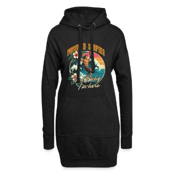 Musubi & Surfing Thats Why I'm Here - Hoodie-Kleid - Schwarz - Vorne