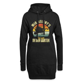 Garten Gärtner Gartenarbeit Lustiger Spruch - Hoodie-Kleid - Schwarz - Vorne