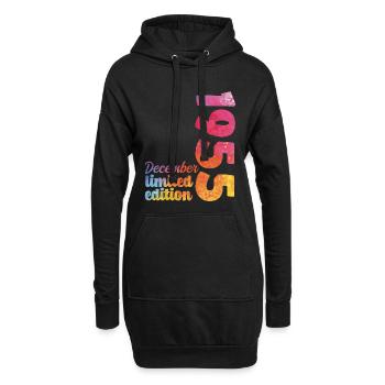 Geburtstagsgeschenk Dezember 1955 - Hoodie-Kleid - Schwarz - Vorne