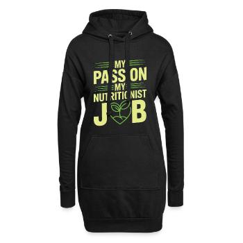 Nutritionniste Ma passion Mon coach nutritionnel - Sweat-shirt à capuche long Femme - noir - Devant