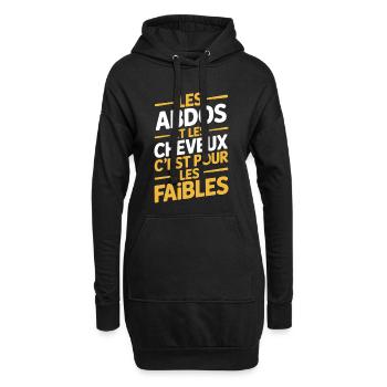 Abs Hair for the Weak - Bald Big Belly - Hoodie Dress - black - Front