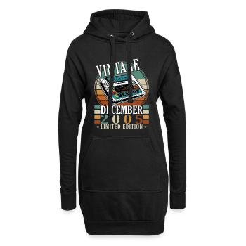 Édition limitée Vintage décembre 2005 - Sweat-shirt à capuche long Femme - noir - Devant