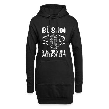 Rentner BÜSUM STRAND STATT ALTERSHEIM Lustig - Hoodie-Kleid - Schwarz - Vorne