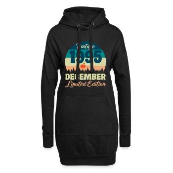 30. Geburtstag 30 Jahre Dezember 1995 Geschenkidee - Hoodie-Kleid - Schwarz - Vorne
