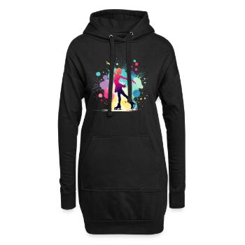 Eiskunstlauf, Eiskunstläuferin, Eiskunstlaufen - Hoodie-Kleid - Schwarz - Vorne