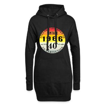 40 Geburtstag Legends Born 1986 Vintage - Hoodie-Kleid - Schwarz - Vorne