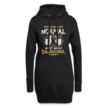 Dachdecker Spruch - Hoodie-Kleid - Schwarz - Vorne
