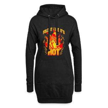 Origami Fold It Like Its Hot - Hoodie-Kleid - Schwarz - Vorne