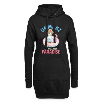 UMMANZ MON PARADIS DU BIEN-ÊTRE Amusant - Sweat-shirt à capuche long Femme - noir - Devant