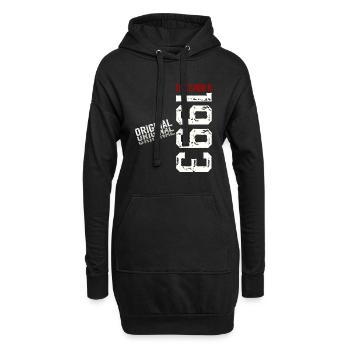 32e anniversaire Original décembre Né en 1993 - Sweat-shirt à capuche long Femme - noir - Devant