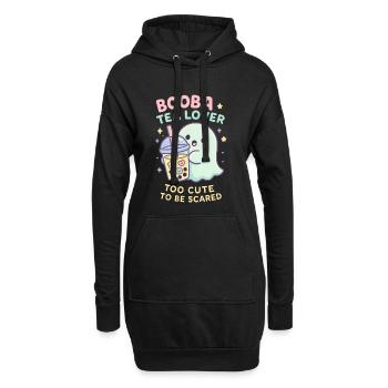 Bubble Tea Geist, süßer Boba Lover - Hoodie-Kleid - Schwarz - Vorne