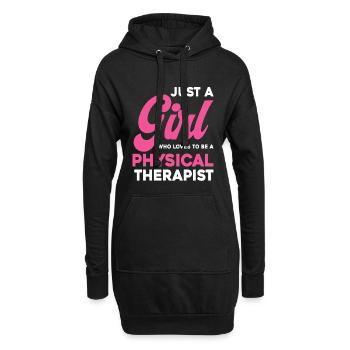 Mädchen liebt Physiotherapie - Hoodie-Kleid - Schwarz - Vorne