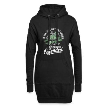 Gin If The Topic Isn't Cold Enough - Hoodie-Kleid - Schwarz - Vorne