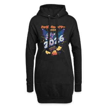 Bonne année 2026 Célébrez avec style - Sweat-shirt à capuche long Femme - noir - Devant
