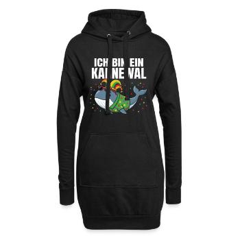 ICH BIN EIN KARNEWAL – Witziges Wortspiel - Sweat-shirt à capuche long Femme - noir - Devant