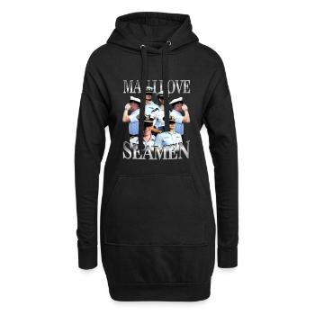 Mec, j’adore Seamen Bootleg inportable - Sweat-shirt à capuche long Femme - noir - Devant