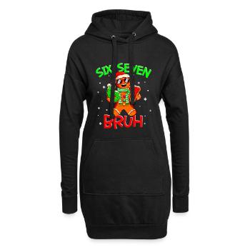67 Christmas 6 7 Meme Gingerbread - Hoodie-Kleid - Schwarz - Vorne