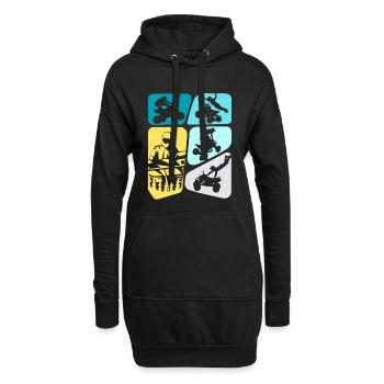 Quad Quad Quad Driver ATV Hommes Tout-terrain - Sweat-shirt à capuche long Femme - noir - Devant