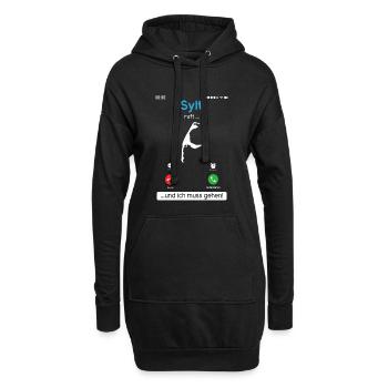SYLT RUFT UND ICH MUSS GEHEN Sylter Lustiges - Hoodie-Kleid - Schwarz - Vorne
