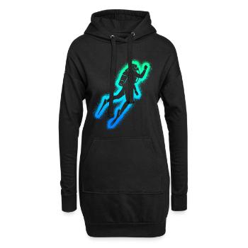 Taucher Tauch Kinder Herren Jungen Tauchen - Hoodie-Kleid - Schwarz - Vorne