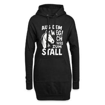 Écartez-vous, je dois aller à l’écurie - Sweat-shirt à capuche long Femme - noir - Devant