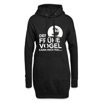 Le lève-tôt me fait ! - Sweat-shirt à capuche long Femme - noir - Devant