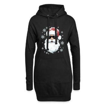 Père Noël cool - Père Noël avec des lunettes de soleil - Sweat-shirt à capuche long Femme - noir - Devant