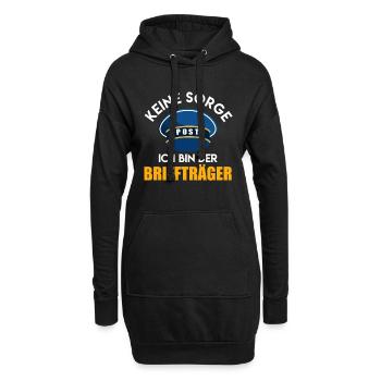 Briefträger KEINE SORGE ICH BIN DER BRIEFTRÄGER - Hoodie-Kleid - Schwarz - Vorne