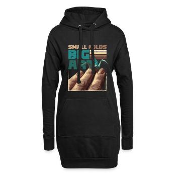 Petits plis en origami Grandes œuvres d’art - Sweat-shirt à capuche long Femme - noir - Devant