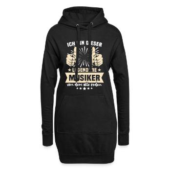 Dictons des musiciens - Sweat-shirt à capuche long Femme - noir - Devant
