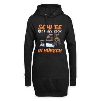 Schneeräumer SCHNEE IST NUR DRECK IN HÜBSCH - Hoodie-Kleid - Schwarz - Vorne