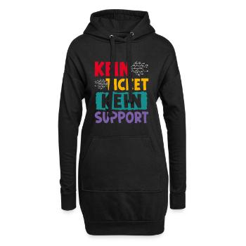 Nerd Computer KEIN TICKET KEIN PROBLEM LUSTIG - Hoodie-Kleid - Schwarz - Vorne