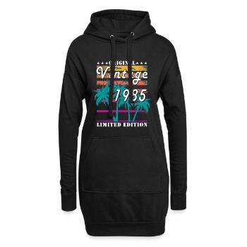 Vintage 1985 Limited Edition Palm - Hoodie-Kleid - Schwarz - Vorne