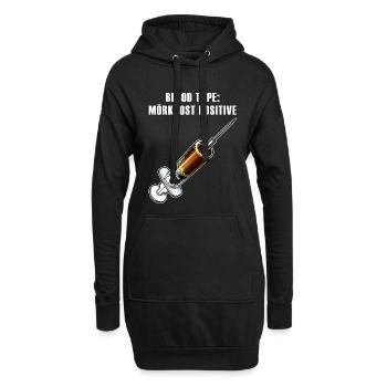 Mörkrost Blood Type - Hoodie-Kleid - Schwarz - Vorne