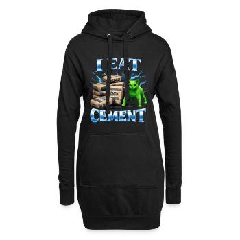 Je mange du ciment Je mange du ciment Chat - Sweat-shirt à capuche long Femme - noir - Devant