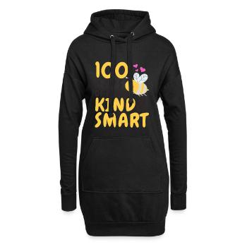 100 Tage Bienen-freundlich und klug - Hoodie-Kleid - Schwarz - Vorne
