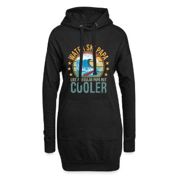 Waterski Papa Fathers Day Ski Lover Papa Water - Hoodie-Kleid - Schwarz - Vorne