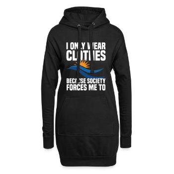 Nudisme Accessoires Nudité Naturisme Amoureux du naturisme - Sweat-shirt à capuche long Femme - noir - Devant