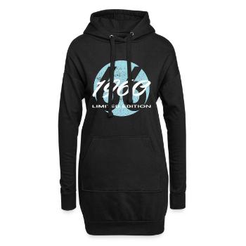 66e anniversaire 1960 cadeau pour hommes et femmes - Sweat-shirt à capuche long Femme - noir - Devant