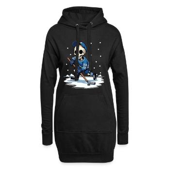Skelett Eishockeyspieler Nummer 99 Wintersport - Hoodie Dress - black - Front