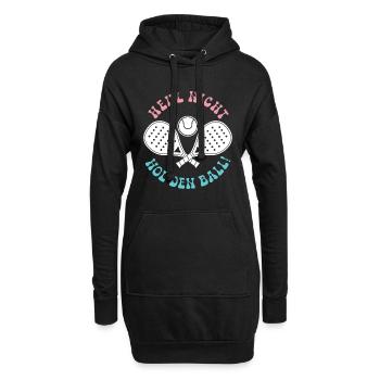 Jeu de padel : NE PLEURE PAS, PRENDS LE BALLON ! Amusement - Sweat-shirt à capuche long Femme - noir - Devant