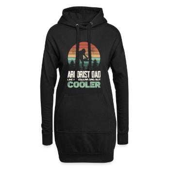 Chemise de Papa Bûcheron Arboriste - Sweat-shirt à capuche long Femme - noir - Devant