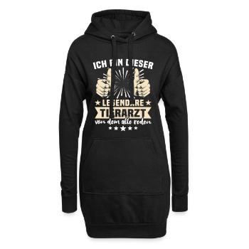 Tierarzt Sprüche - Hoodie-Kleid - Schwarz - Vorne