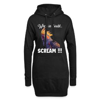 T de la caopsitte, nymphe hurlante - Sweat-shirt à capuche long Femme - noir - Devant
