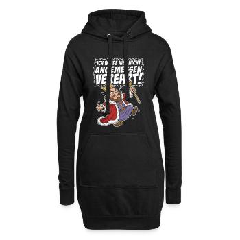 Lustiger König Nicht angemessen verehrt - Hoodie-Kleid - Schwarz - Vorne